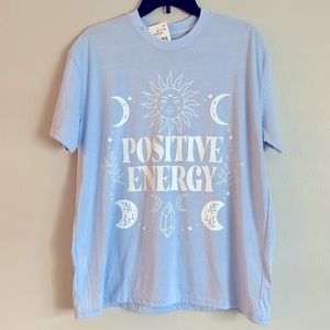 POSITIVE ENERGY Tee * Good Karma T-Shirt * Front & Back Design * Juniors size L